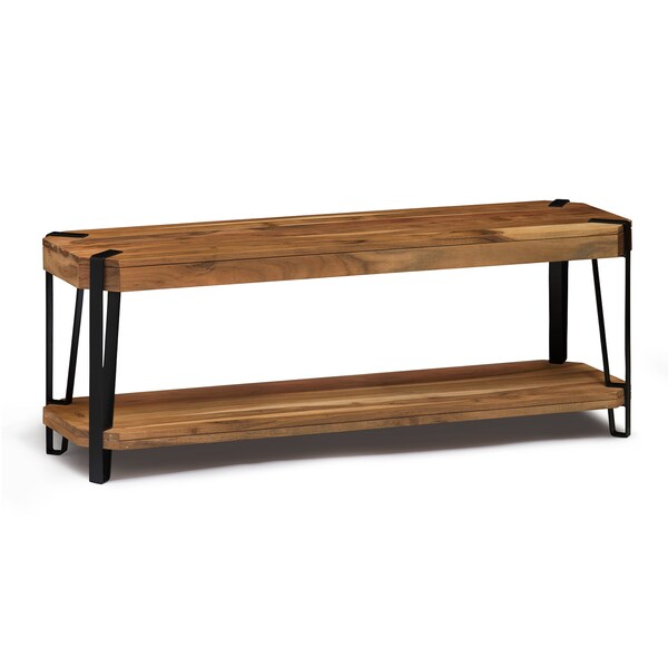 Alaterre Furniture Ryegate Natural Live Edge Solid Wood with Metal 48" Bench, Natural AWCC0420 - main